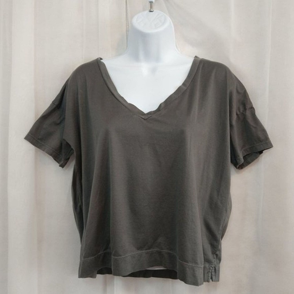 Madewell Womens Top Gray Luster Top Size‎ S